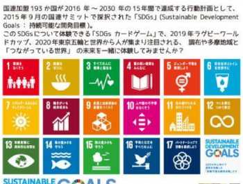 多摩地域市民向けＳＤＧｓ講座(２０１９年２月＠三鷹)